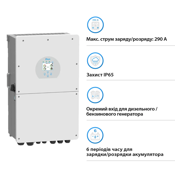 Гібридний інвертор DEYE SUN-16K-SG01LP1-EU (SUN-16K-SG02LP1-EU/SUN-16K-SG01LP1-EU) DEYE SUN-16K-SG01LP1-EU фото