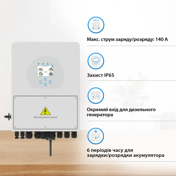 Гибридный инвертор DEYE SUN-3K-SG04LP1-24-EU SUN-3K-SG04LP1-24-EU фото