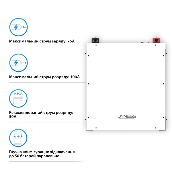 Акумуляторна батарея Dyness DLC5.0C 51.2V 100Ah LiFePO4 DLC5.0C фото
